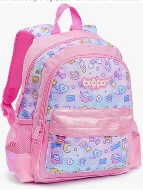 Kids Pink & Lavender Patterned Backpack